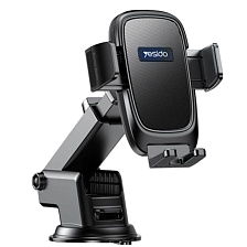 Автомобильный держатель YESIDO C262 на вакуумной присоске для смартфона, на приборную панель, цвет черный
