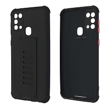 Чехол накладка LADDER NANO для SAMSUNG Galaxy M31 (SM-M315), силикон, держатель, цвет черный