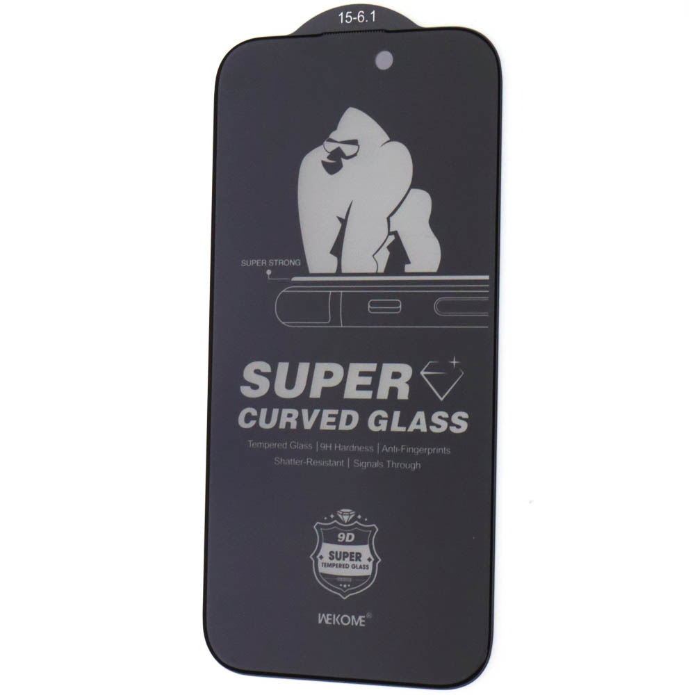 Защитное стекло Антишпион KINGKONG для APPLE iPhone 15 (6.1"), APPLE iPhone 16 (6.1"), цвет окантовки черный