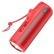 Портативная колонка HOCO HC11 Bora, Bluetooth, AUX, TF card, LED фонарь, цвет красный