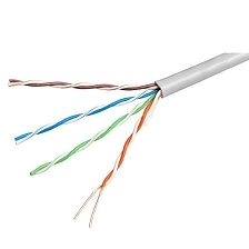 Кабель для интернета, витая пара UTP 4 пары 5E кат. 24AWG PLEXUS STANDART type A (Тип А - 0,48мм STANDARD - обмедненка).