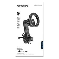 Автомобильный магнитный держатель AIROXA ARX-00615 с креплением под MagSafe для смартфона, в решетку воздуховода, цвет черный