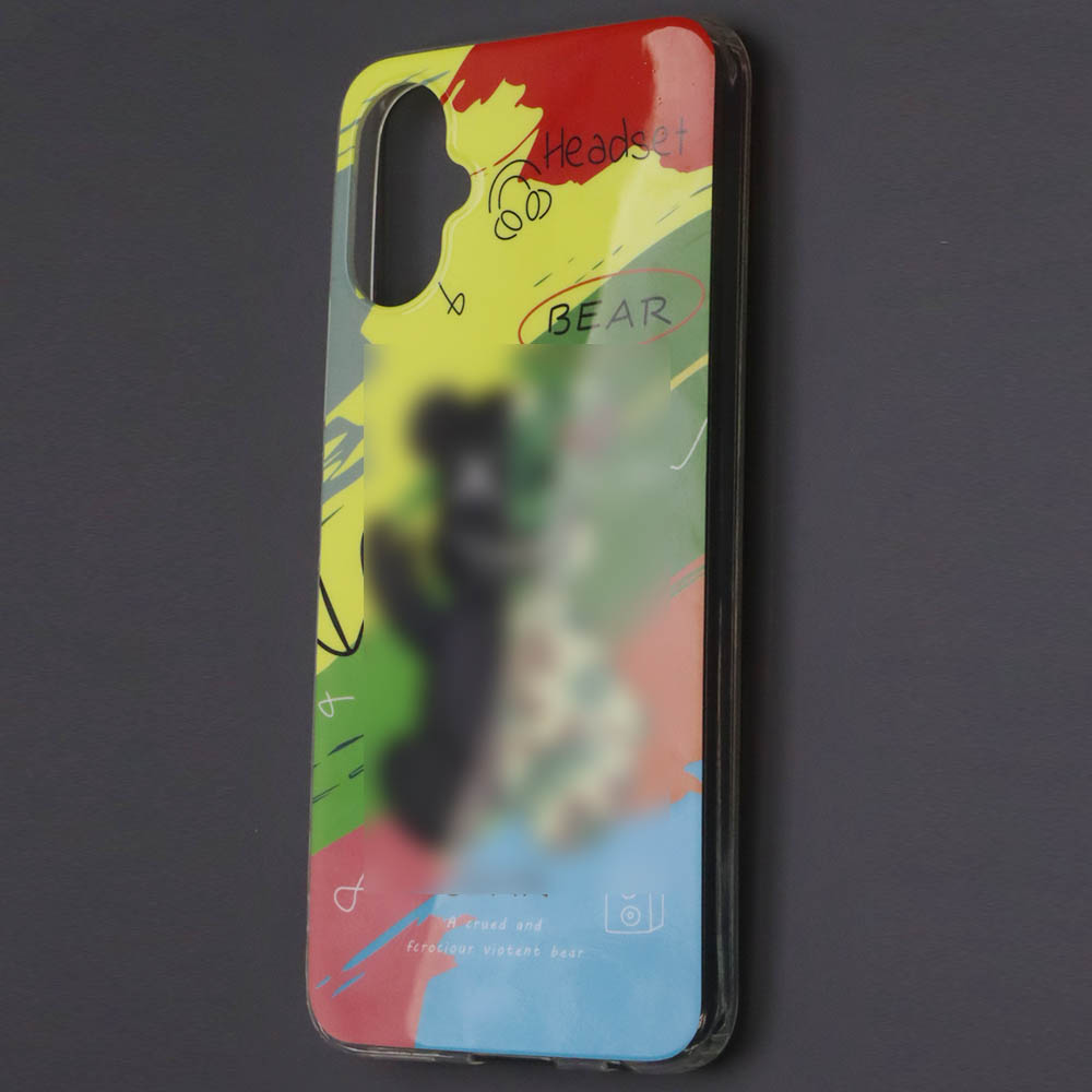 Чехол накладка для TECNO Spark 9 Pro, силикон, глянцевый, рисунок Headset BEAR