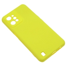 Чехол накладка Silicon Cover для Realme C31, силикон, бархат, цвет желтый