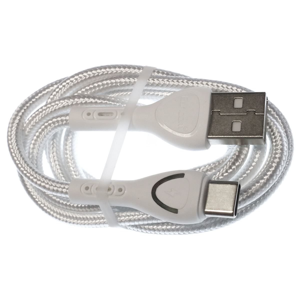 Кабель EARLDOM EC-117C USB Type C, 3A, Led индикатор, длина 1 метр, цвет белый