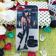 Чехол накладка для APPLE iPhone 7, 8, силикон, рисунок TOM FORD.