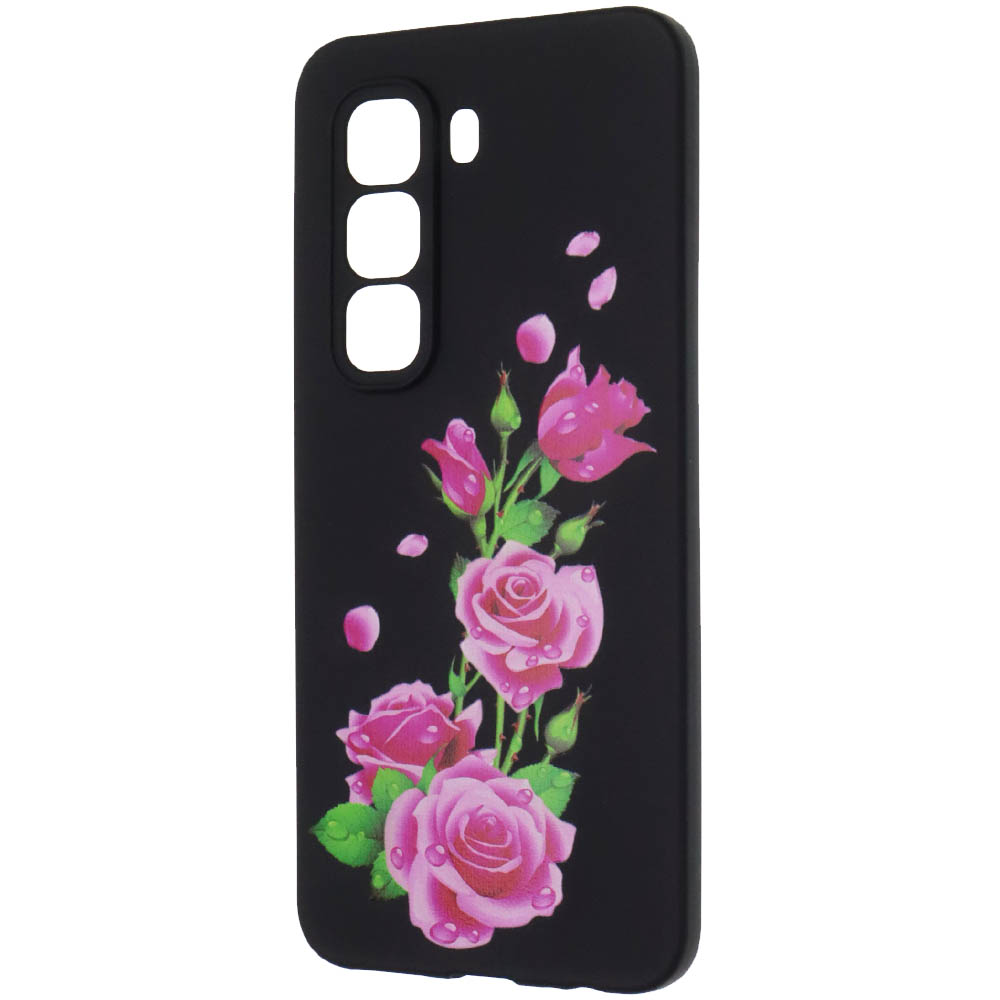 Чехол накладка для INFINIX HOT 50 Pro 4G, защита камеры, рисунок Розы