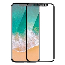 Защитное стекло 5D для APPLE iPhone X чёрный кант Monarch.