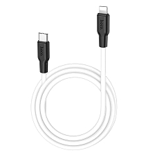 Кабель HOCO X21 Plus USB Type C на Lightning 8 pin, 20W, 3A, длина 1 метр, цвет черно белый Кабель HOCO X21 Plus USB Type C на Lightning 8 pin, 20W, 3A, длина 1 метр, цвет черно белый