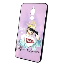 Чехол накладка для XIAOMI Redmi 8, силикон, стекло, рисунок Королева селфи.