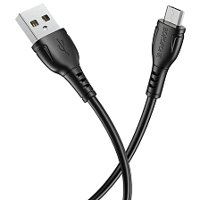 Кабель BOROFONE BX51 Micro USB, 2.4A, длина 1 метр, силикон, цвет черный