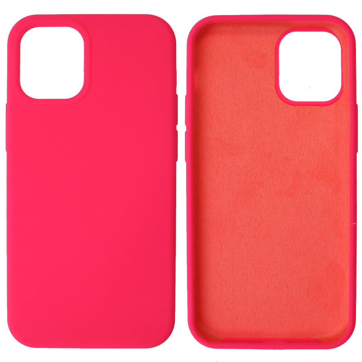 Чехол накладка Silicon Case для APPLE iPhone 12 mini (5.4"), силикон, бархат, цвет фуксия