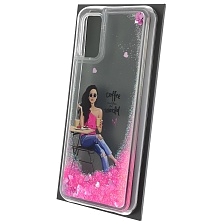 Чехол накладка для SAMSUNG Galaxy A02S (SM-A025F), силикон, переливашка, рисунок Coffee world