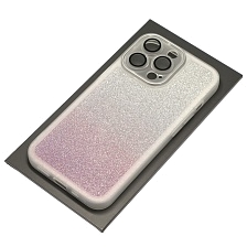 Чехол накладка Shine для APPLE iPhone 13 Pro, силикон, блестки, защита камеры, цвет серебристо сиреневый