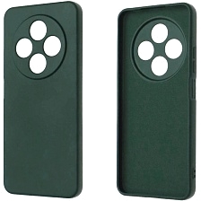 Чехол накладка NANO для XIAOMI Redmi 14C, POCO C75, силикон, бархат, цвет темно зеленый