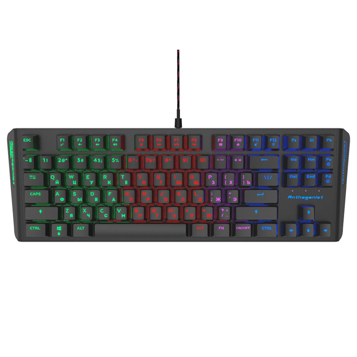 Проводная клавиатура, RITMIX RKB-500, USB, игровая, с подсветкой, цвет черный