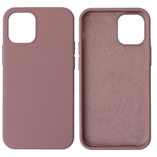 Чехол накладка Silicon Case для APPLE iPhone 12 mini (5.4"), силикон, бархат, цвет светло пурпурный