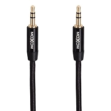 Кабель MOXOM MX-AX14 AUX Jack 3.5 мм (папа) на AUX Jack 3.5 мм (папа), длина 2 метра, цвет черный