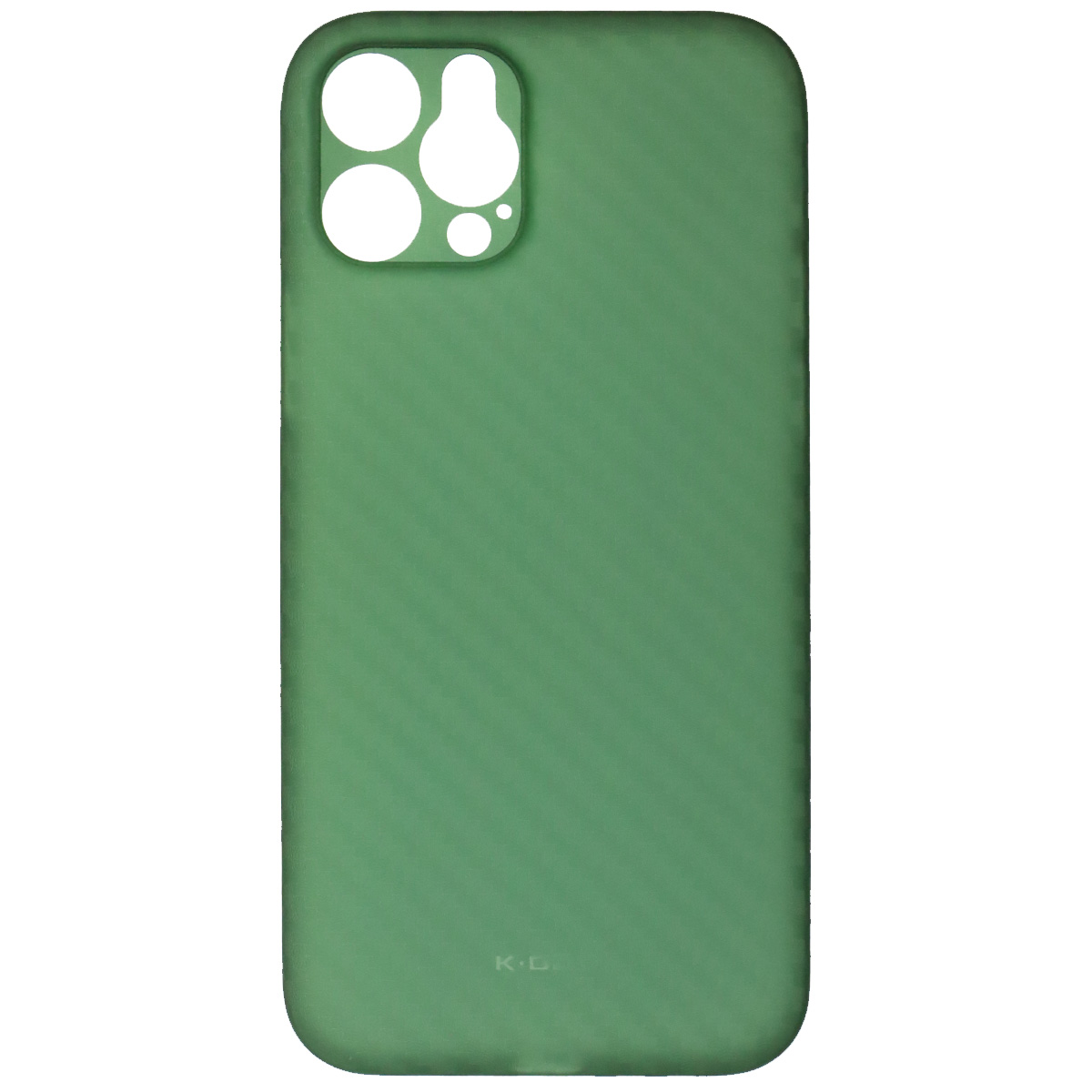 Чехол накладка K-DOO для APPLE iPhone 12 Pro (6.1), силикон, карбон, цвет темно зеленый