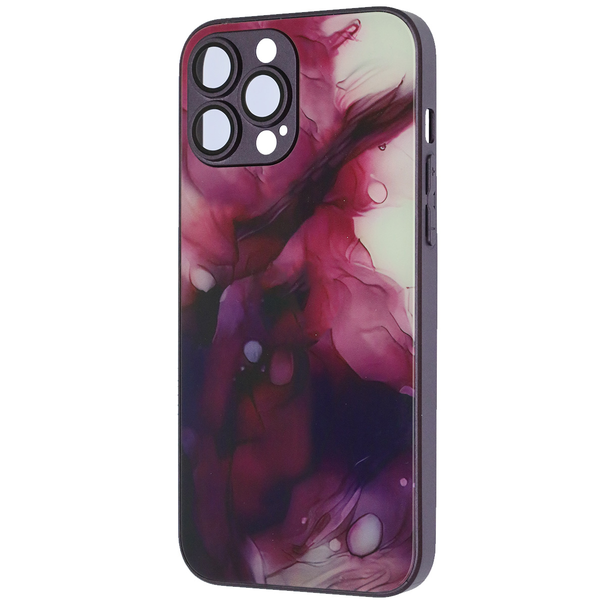 Чехол накладка AG Glass case для APPLE iPhone 13 Pro Max (6.7"), силикон, стекло, защита камеры, цвет фиолетовый