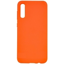 Чехол накладка Silicon Cover для SAMSUNG Galaxy A50 (SM-A505), A30s (SM-A307), A50s (SM-A507), силикон, бархат, цвет оранжевый.