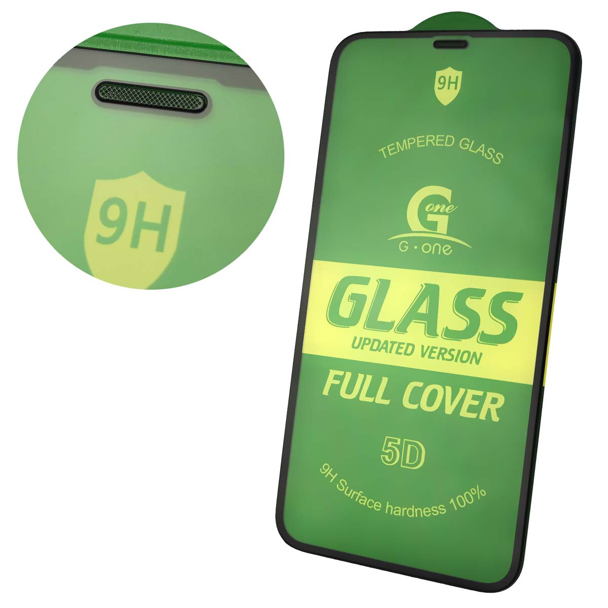 Защитное стекло 5D G-ONE для APPLE iPhone 12 (6.1"), iPhone 12 Pro (6.1"), с сеточкой на динамике, цвет окантовки черный Защитное стекло 5D G-ONE для APPLE iPhone 12 (6.1"), iPhone 12 Pro (6.1"), с сеточкой на динамике, цвет окантовки черный