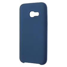 Чехол накладка Original для SAMSUNG Galaxy А3 2017 (SM-A320), силикон, матовый, цвет синий