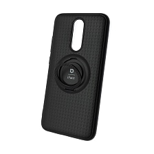 Чехол накладка iFace для XIAOMI Redmi 8, силикон, кольцо держатель, цвет черный