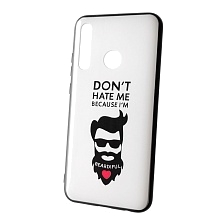 Чехол накладка для HUAWEI Honor 10i, силикон, рисунок DON'T HATE MI BECAUSE I'M.