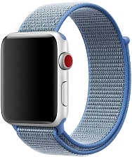 Ремешок для часов Apple Watch (42-44 мм), нейлон, цвет сине-серый