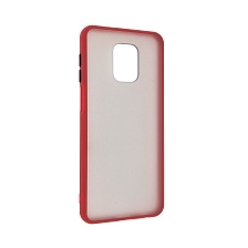 Чехол накладка SKIN SHELL для XIAOMI Redmi Note 9 Pro, Redmi Note 9S, силикон, пластик, цвет окантовки красный