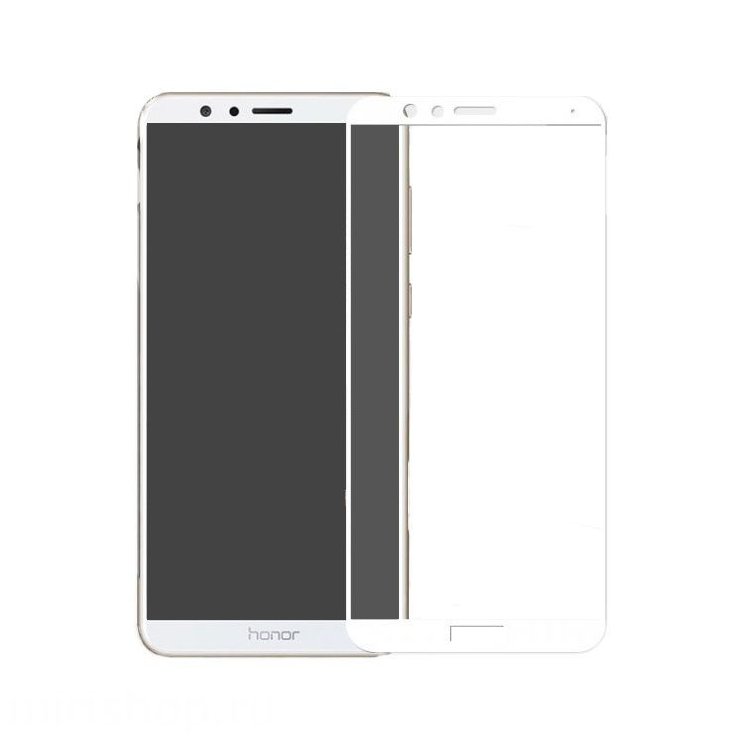 Защитное стекло 2D Full glass для Huawei 7X /техпак/ белый.