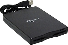 Внешний FDD дисковод 3,5" 1.44Mb, Gembird, USB, черный.