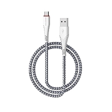 Кабель BOROFONE BX25 Powerful Micro USB, 2.4A, длина 1 метр, силикон, нейлоновое армирование, цвет белый