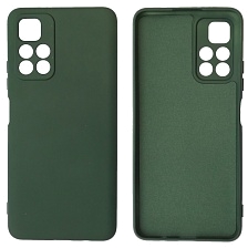 Чехол накладка NANO для XIAOMI Redmi Note 11 5G, Redmi Note 11T 5G, XIAOMI Poco M4 Pro 5G, силикон, бархат, цвет темно зеленый