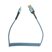 Кабель R22 Lightning 8 pin, длина 1.2 метра, витой, цвет синий