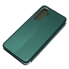 Чехол книжка STYLISH для SAMSUNG Galaxy A16, экокожа, визитница, цвет темно зеленый