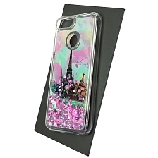Чехол накладка TransFusion для HUAWEI Honor 9 Lite, Honor 7S, P Smart, силикон, переливашка, рисунок Эйфелева башня