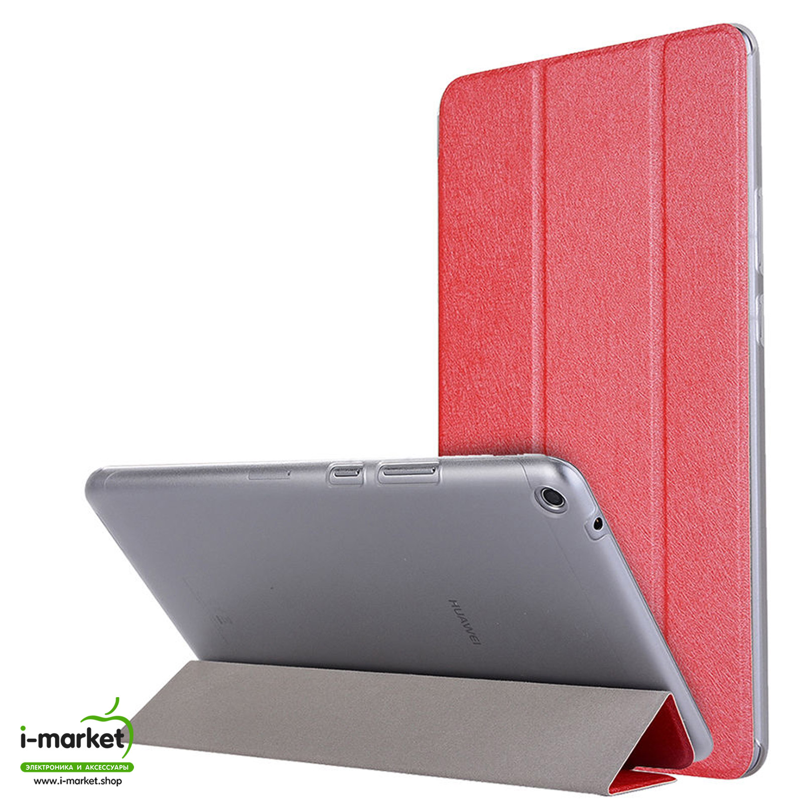 Чехол книжка Trans Cover для HUAWEI MediaPad T3 (KOB-L09, KOB-W09), диагональ 8.0", цвет красный