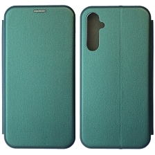 Чехол книжка STYLISH для SAMSUNG Galaxy A34 5G, экокожа, визитница, цвет темно зеленый