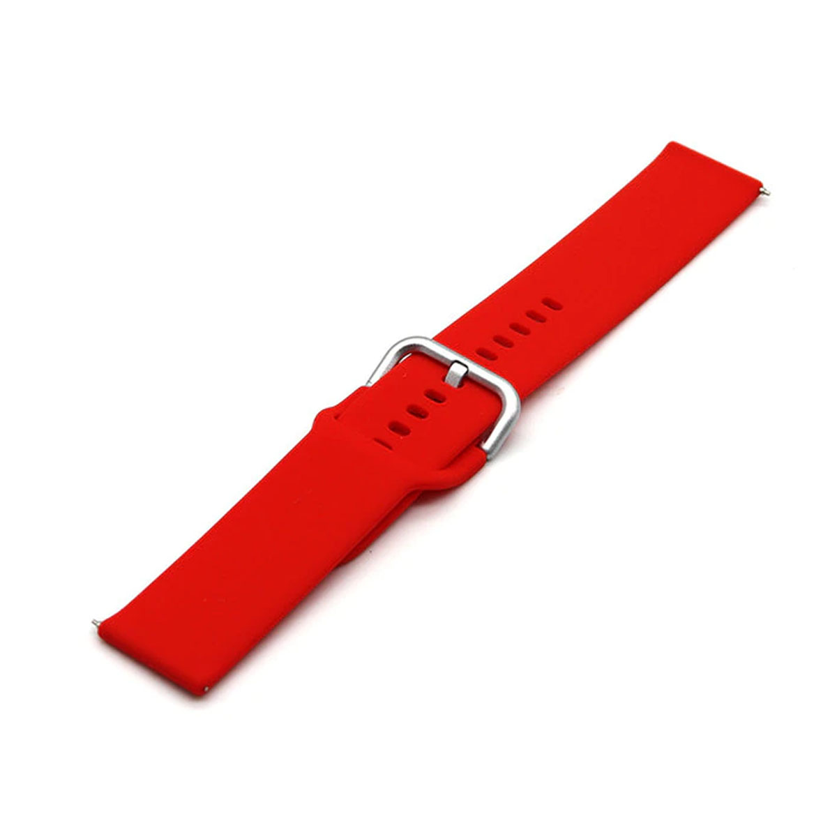 Ремешок для смарт часов универсальный 20 мм для SAMSUNG, XIAOMI, HUAWEI, силикон, цвет красный