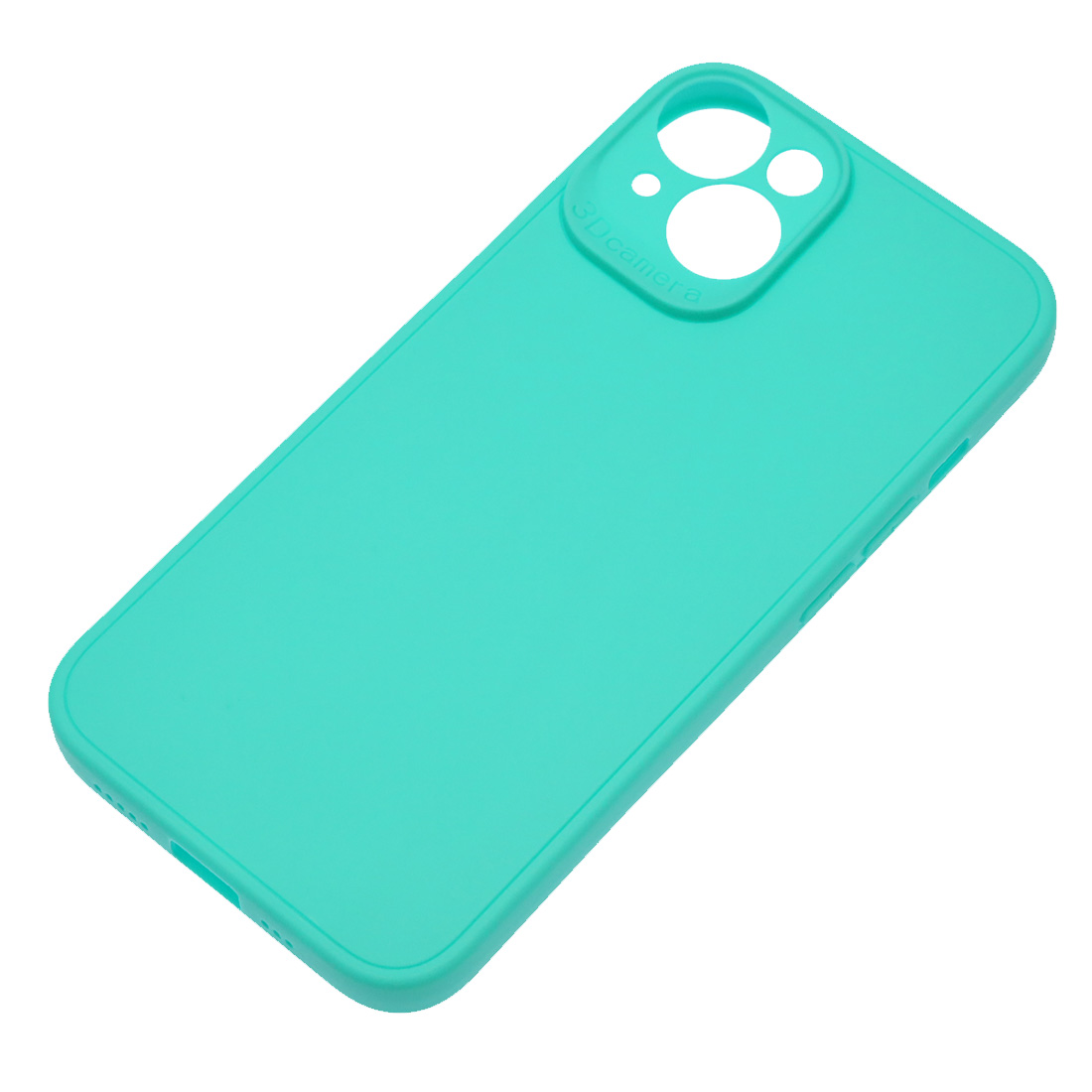 Чехол накладка для APPLE iPhone 14, защита камеры, силикон, матовый, цвет бирюзовый