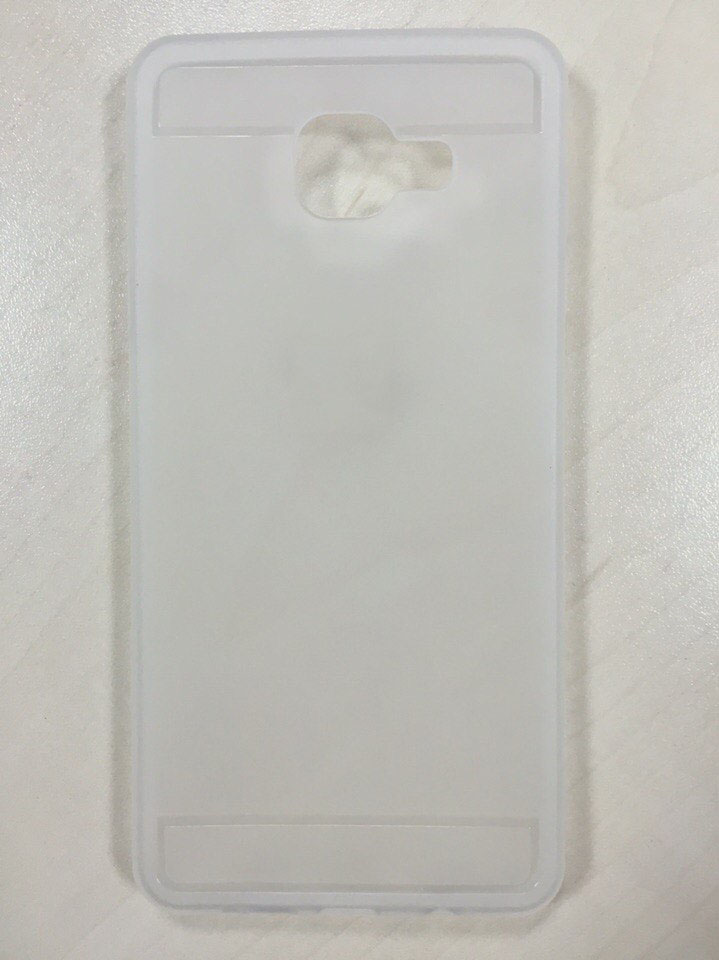 Чехол накладка для SAMSUNG Galaxy A7 2016 (SM-A710), силикон, матовый, с логотипом, цвет белый