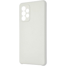 Чехол накладка Silicon Cover для SAMSUNG Galaxy A52 (SM-A525F), силикон, бархат, цвет белый