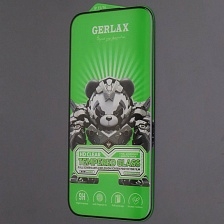 Защитное стекло GERLAX GG-601 для APPLE iPhone 15, iPhone 16, сеточка для динамика, цвет окантовки черный