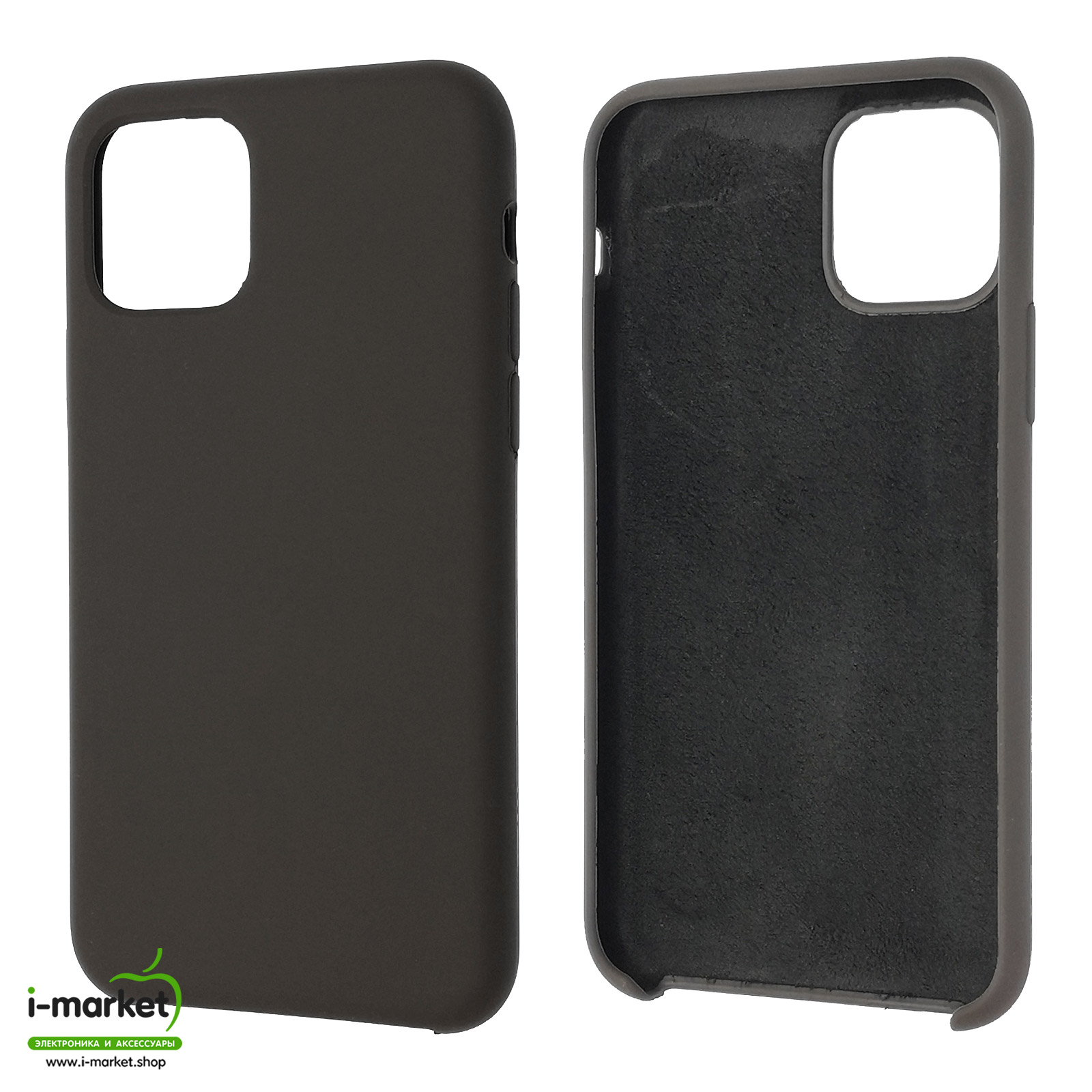 Чехол накладка Silicon Case для APPLE iPhone 11 Pro 2019, силикон, бархат, цвет темно серый