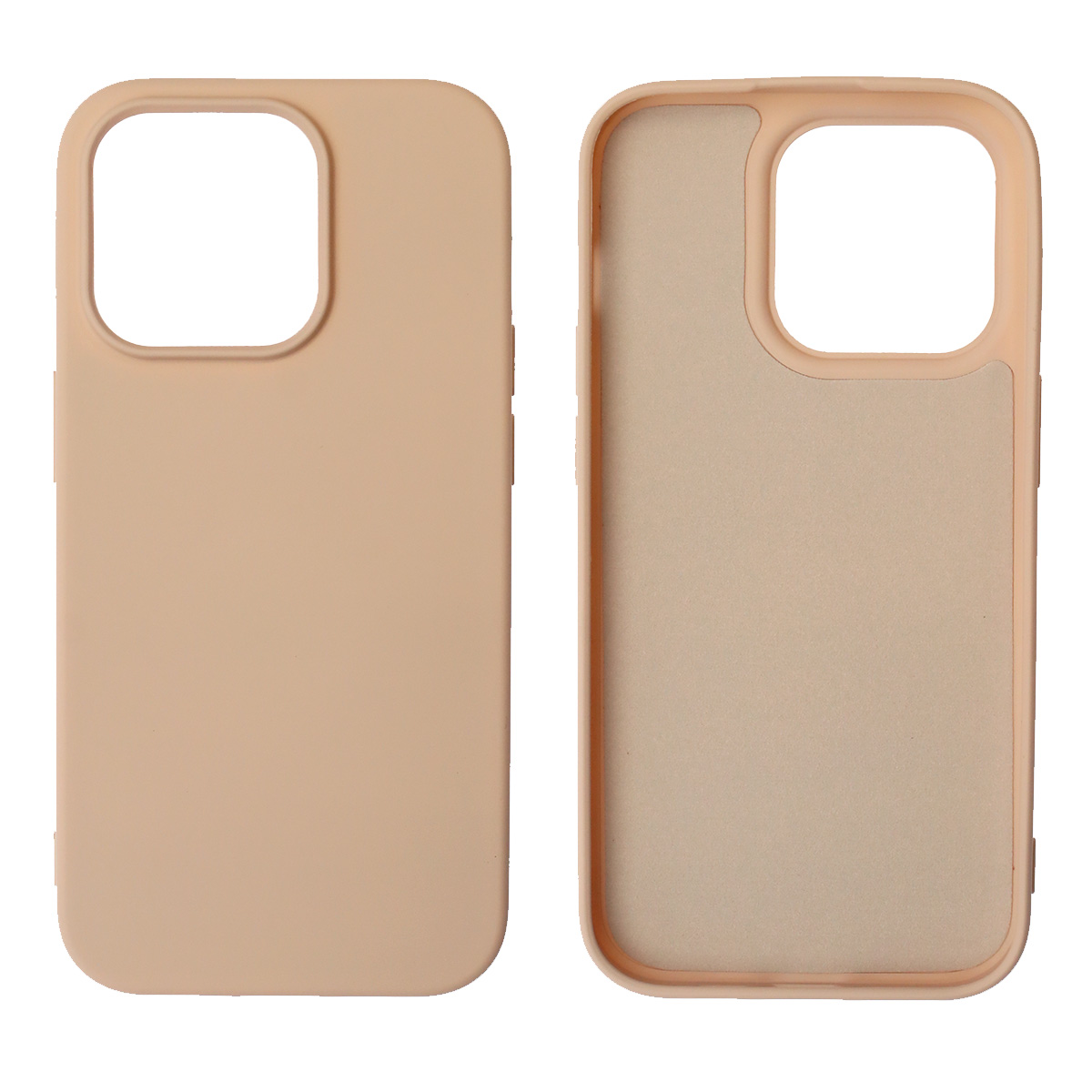 Чехол накладка NANO для APPLE iPhone 14 Pro, силикон, бархат, цвет розовое золото
