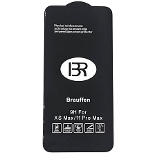 Защитное стекло 5D BRAUFFEN для APPLE iPhone XS Max, iPhone 11 Pro Max (6.5"), AAA класс, цвет окантовки черный