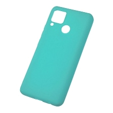 Чехол накладка SOFT TOUCH для Realme C15, силикон, матовый, цвет бирюзовый
