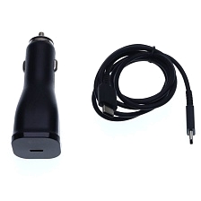 АЗУ (Автомобильное зарядное устройство) EP-TA845 (EP-LN915A) c кабелем USB Type C на USB Type C, длина 1 метр, цвет черный